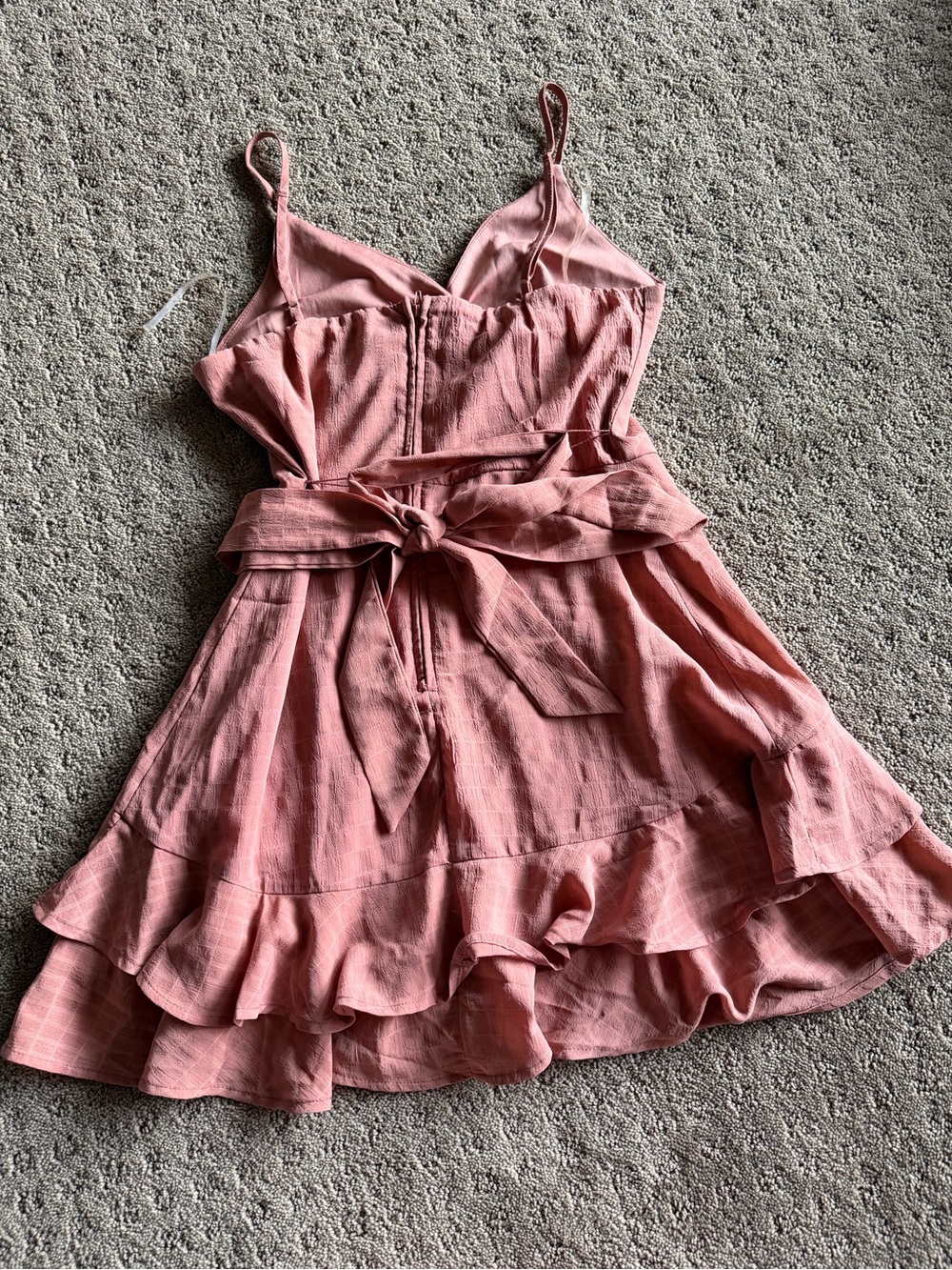 Dusty Rose Ruffle Sundress - Picture 3 of 6